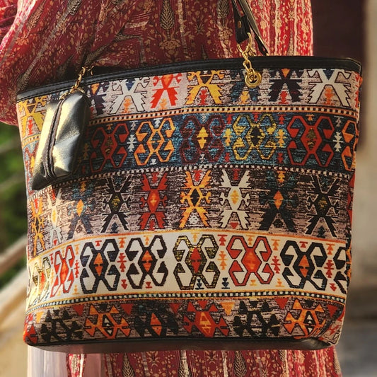 Multi Color butterfly TOTE BAG