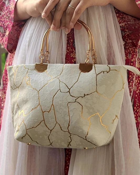 White & Golden TOTE BAG