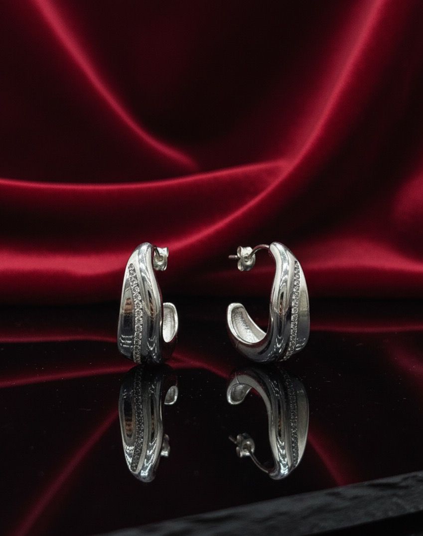 Elegant Silver Hoop Earrings